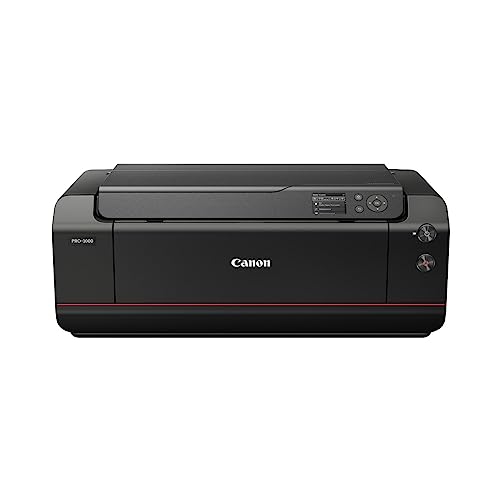 Canon ImagePROGRAF PRO-1000 Impresora Fotográfica Profesional, Sistema de Inyección de Tinta, WiFi, 12 Cartuchos de Tinta, hasta A2, Optimizador de Color, Impresión de Alta Velocidad, Negro