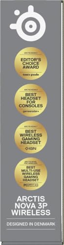 SteelSeries Arctis Nova 3P Wireless Auriculares Gaming multiplataforma - App - Batería 40h - Controladores magnéticos de neodimio - 2,4 GHz/Bluetooth - Micro extraíble - PS5, PS4, PC, Switch -Aqua