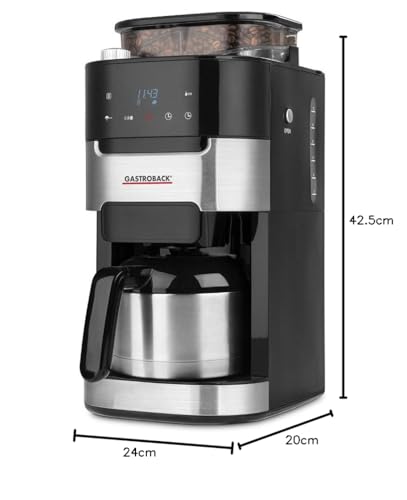 GASTROBACK Cafetera Grind & Brew Pro Thermo, plata, negro