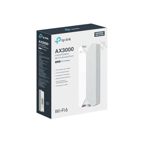 TP-Link Festa F65-Outdoor | Punto de Acceso WiFi 6 AX3000 | IP67 a Prueba de Agua, Ideal para Exteriores, 1× Puerto Gigabit, Gestión centralizada en la Nube Gratuita, Configuración y Uso fáciles.