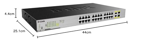 D-Link DGS-1026MP - Switch 24XGB PoE+ 2XSFP
