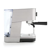Breville Máquina de expresso Bijou Barista | Expreso automático y manual, Cafetera capuchino y café con leche | Bomba de 15 bares | Vara de vapor | Plateada [VCF149X]