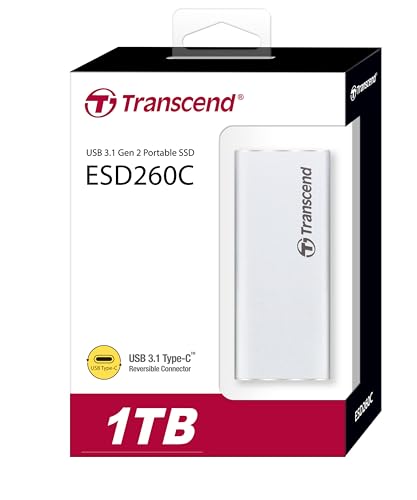 Transcend SSD Portátil ESD260C 1TB USB 3.1 Tipo-C - TS1TESD260C