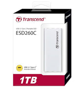 Transcend SSD Portátil ESD260C 1TB USB 3.1 Tipo-C - TS1TESD260C