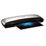 Fellowes Spectra A3 - Plastificadora de documentos, 80-125 micras, para uso ocasional, libre de atascos, color negro y plateado, 10 fundas de plastificar gratis