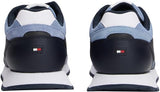 Tommy Hilfiger Runner Sneaker Hombre New Eva Mix de Piel, Azul (Brisk Blue), 43