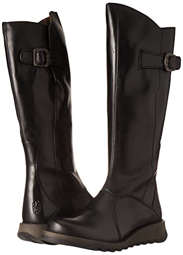 Fly London Mol 2, Botas con cremallera, Mujer, Black 005, 38 EU