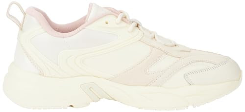 Calvin Klein Chunky Sole Sneaker Mujer Retro Tennis Low Top, Beige (Creamy White/Peach Whip), 40