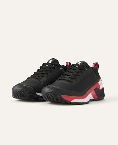 Wilson Rush Pro 4.5 Clay, Zapatillas de Tenis Hombre, Black/Infrared/White, 45 1/3 EU
