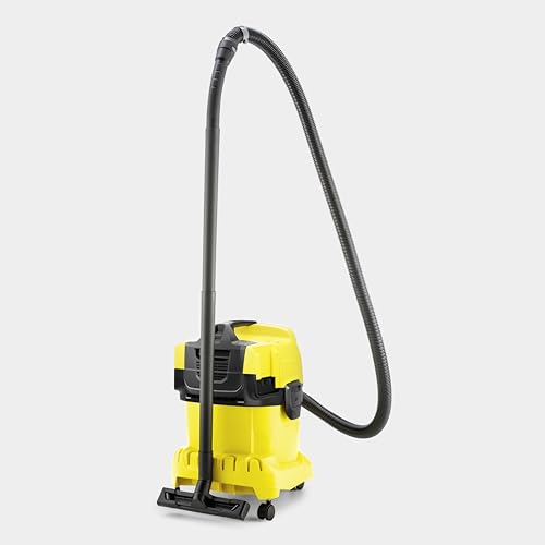 Kärcher WD 4-18, motor 36 V (2 x 18 V), depósito de plástico 20 l, función de soplado, filtro plegado plano, bolsa de filtro de fieltro, manguera de aspiración 2,2 m, boquilla para suelos, sin batería