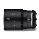 Samyang MF 135 mm T2,2 VDSLR MK2 Canon EF Objetivo de vídeo Cine de Formato Completo Distancia Focal Fija para Canon EF EF-S Cámara, Enfoque Manual, para EOS 5D Mark IV, 6D Mark II, 90D, 77D, Negro