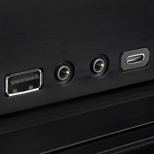 Silverstone SST-ML04B-C - Carcasa de Ordenador silenciosa Milo Slim HTPC Micro ATX, Conector USB Tipo C en el Puerto de E/S, Negro