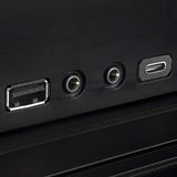 Silverstone SST-ML04B-C - Carcasa de Ordenador silenciosa Milo Slim HTPC Micro ATX, Conector USB Tipo C en el Puerto de E/S, Negro
