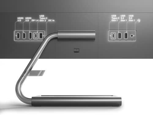 Lenovo Qreator 27 - Monitor de 27" 4K UHD (3840x2160 píxeles, IPS, 16:9, 4ms, 1300:1, Puertos DP + HDMI + USB) Regulable en inclinación - Color Gris
