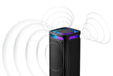 Sony ULT Tower 9AC, Altavoz Bluetooth definitivo para Fiestas, alimentación de Red, 2 Modos ULT Power Sound, Altavoz X-Balanced, iluminación y Sonido 360, entradas de Karaoke, Negro
