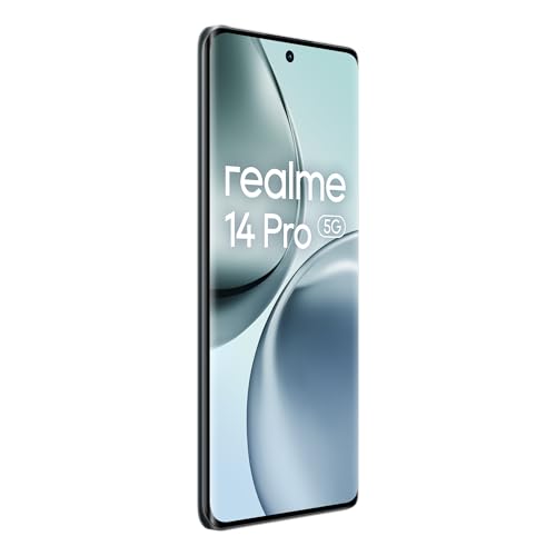 realme 14 Pro Smartphone 5G, Gris, cámara Sony IMX882 OIS AI,Diseño Que Cambia de Color con el frío,Batería 5260 mAh,IP69,18GB(8+10expansión)+256G,Exclusivo de Amazon(sin Adaptador)