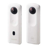 Ricoh Theta SC2 - Cámara Blanca de 360°, Video 4K con estabilización de Imagen, Imagen, Transferencia de Datos de Alta Velocidad, Hermosa Vista Nocturna con bajo Ruido, Delgada y