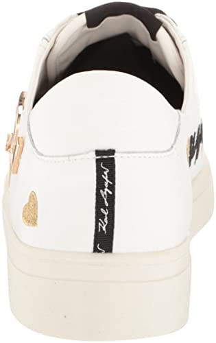 KARL LAGERFELD Cate Pins Lace Up Platform Sneaker, Zapatillas Mujer, Blanco Brillante, 38 EU