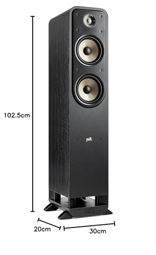 Polk Audio Signature Elite ES55 - Altavoz de Suelo (Alta fidelidad, para música y Cine en casa), Color Negro