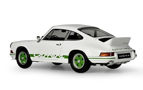 IXO Colecciones 1:8 IXO Porsche 911 RS 2.7 Blanco/Verde - modelismo, maquetas, Kit de construcción, Kit de maquetas, 713 Piezas, Kit de construcción de Coches