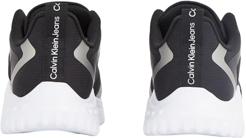 Calvin Klein Runner Sneaker Mujer Eva Runner Low Lace Mix sin Cordones, Negro (Black/Silver), 37