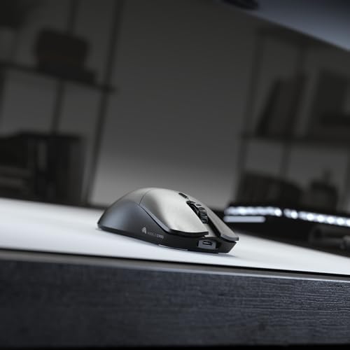 Glorious Gaming Model O 2 PRO Ratón gaming inalámbrico - 2,4 GHz 1 ms de retardo, 100M clics, 57 g ultraligero, gran batería, sensor PPP 26K, RGB, ambidiestro, 6 botones, deslizadores de PTFE - Negro