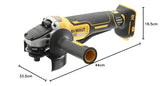 DEWALT Amoladora angular sin escobillas de 125 mm con interruptor tipo paleta de 18V XR - Solo herramienta en TSTAK, DCG406NT-XJ