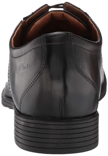 Clarks Whiddon Plain, Zapatos Oxford para Hombre Black Leather 555554, 48 EU