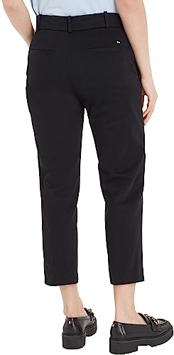 Tommy Hilfiger Essential Slim Straight Co Chino, Mujer, Negro, 42