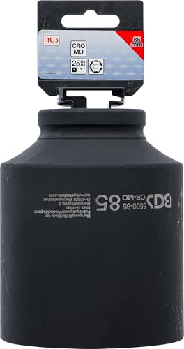 BGS 5500-85 | Llaves de vaso impacto hexagonal, largo | entrada 25 mm (1") | 85 mm