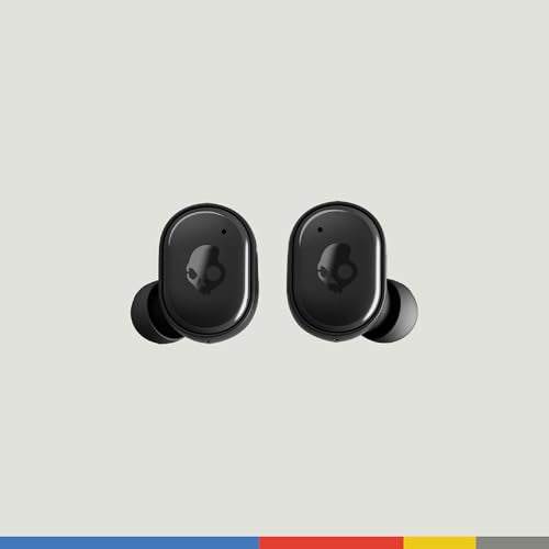 Skullcandy Grind Auriculares In-Ear Inalámbricos, 40 h de Autonomía, Skull-iQ, con Alexa Habilitada, Micrófono, Compatibles con iPhone Android y Dispositivos Bluetooth - Negro