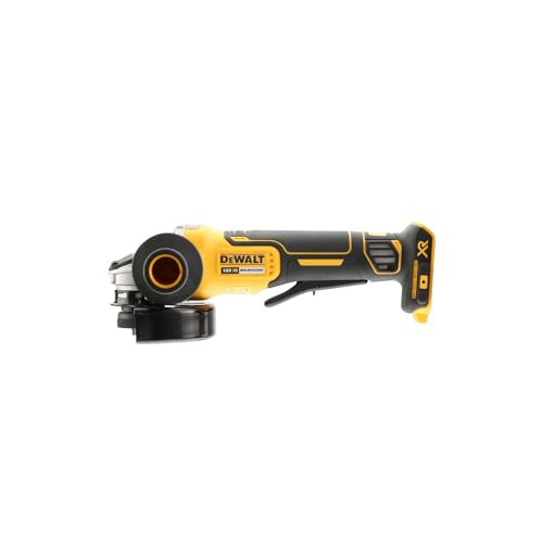 DEWALT DCG406N-XJ, Mini-Amoladora sin escobillas XR 18V 5Ah Li-Ion, Ø125mm, Interruptor Hombre-Muerto, Arranque Suave, Freno, Embrague,Mango lateral de 2 posiciones, Sin cargador/batería