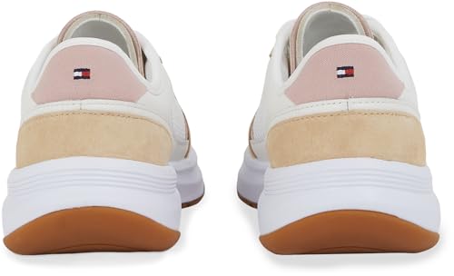 Tommy Hilfiger Runner Sneaker Mujer Sporty Low Top, Beige (Clayed Pebble), 40