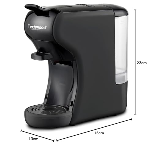 Techwood TCA-196N, Cafetera de café (varios cápsulas), color negro