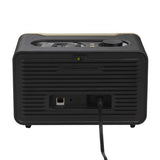 JBL Authentics 200, altavoz inteligente con tecnología Bluetooth, diseño retro, con cuadrícula gris, Wi-Fi integrado, Google Assistant, Amazon Alexa, AirPlay, JBL One App, negro