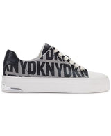 DKNY York Lace-up-Zapatillas Deportivas, Mujer, Negro Blanco, 39 EU