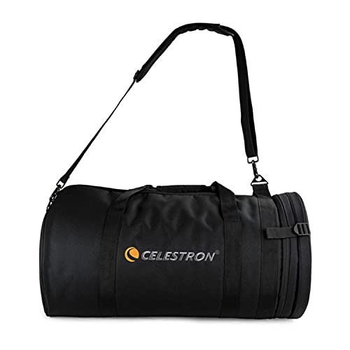 Celestron 94030 Bolsa para telescopio de 9,25” para Tubos ópticos Schmidt Cassegrain y EdgeHD – Estuche Duradero Resistente al Agua con Compartimentos Protectores, Bolsillo Accesorios y Correa, Negro
