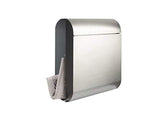 BURG-WÄCHTER Buzón inox con portaperiódicos integrado, COSMO 3765 NI, Tope de apertura, Formato de inserción A4, Norma EU EN 13724, Incl. 2 Llaves, Acero inoxidable