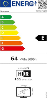 SAMSUNG TV QLED 4K 2024 55Q70D Smart TV de 55" con más de 1.000 Millones de Colores, el Mejor Smart TV, GANA Las partidas a 120Hz y Escucha Todos los Altavoces con Q-Symphony