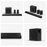 Hisense AX5140Q - Barra de Sonido 5.1.4, 600W, 13 Altavoces, Subwoofer y Altavoces Traseros Inalámbricos, Dolby Atmos, DTS:X, Ecualizador IA, Calibración Automática, Hi-Concerto, EzPlay 3.0