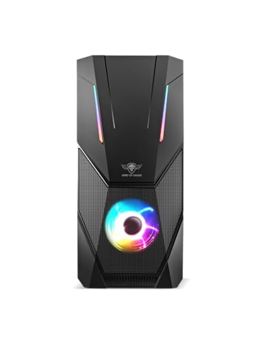Caja Gaming ATX Rogue 5, Panel Lateral Vidrio Templado, 3 Ventiladores ARGB, Compatible con Refrigeración Líquida, 40 x 21,8 x 45 cm