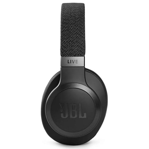 JBL LIVE 660 NC Auriculares circumaurales inalámbricos con cancelación adaptativa de ruido, tecnología Bluetooth, hasta 50h de batería sin NC, asistente de voz y conexión multipunto, negro