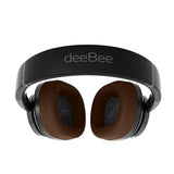 DeeBee DB-Pulse-BLM, Auriculares Bluetooth Circumaurales, Cancelación Activa de Ruido, 40 Horas de Batería, Negro, con Almohadilla Intercambiable