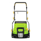 Escarificador y rastrillo eléctrico 2 en 1: Motor de 2000 W, Ancho de 400 mm, depósito de 50 L, Mango Ajustable, Profundidad de Corte de -15 a +3 mm, 2 Cilindros, fácil Mantenimiento, 104 dB