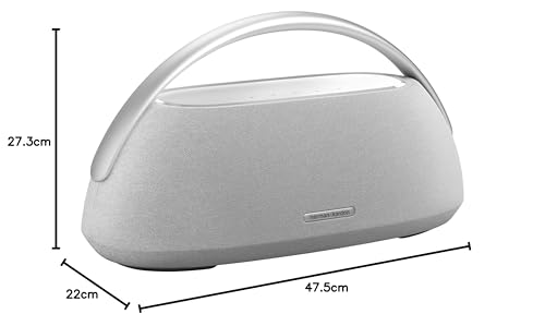 Harman Kardon Go Plus Play 3 Altavoz portátil, con Sonido estéreo, diseño Elegante, tecnología Bluetooth, Controles táctiles intuitivos y duración de batería de hasta 8 hrs, Gris, Enchufe EU (Tipo C)