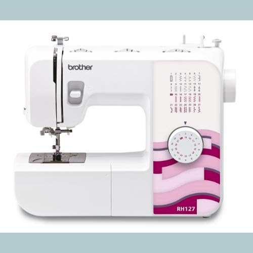 Brother RH127VP2 Hermano máquina de Coser de plástico/Aluminio Blanco/Rosa/Rojo 44.4 x 19.4 x 37 cm