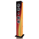 Lenco ICES IBT-6 - Altavoz de pie con Bluetooth, 40 W RMS, Radio PLL FM, Entrada USB, Ranura para Tarjeta SD, Entrada Auxiliar, con Mando a Distancia, Alemania