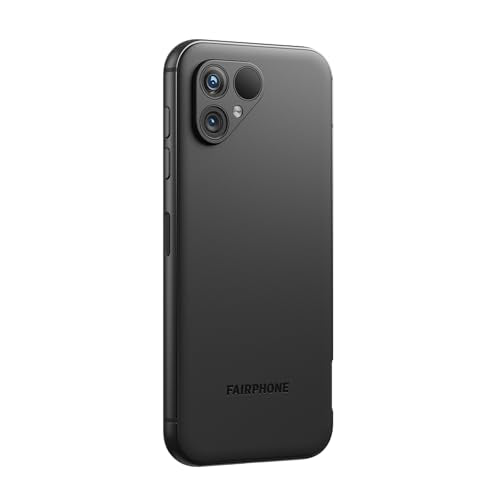 Fairphone 5 5G Smartphone sostenible (Pantalla de 6,46", cámara Dual de 50 MP, 8 GB/256 GB, 4200 mAh, Android 14) Incl. Destornillador iFixit, Negro Mate