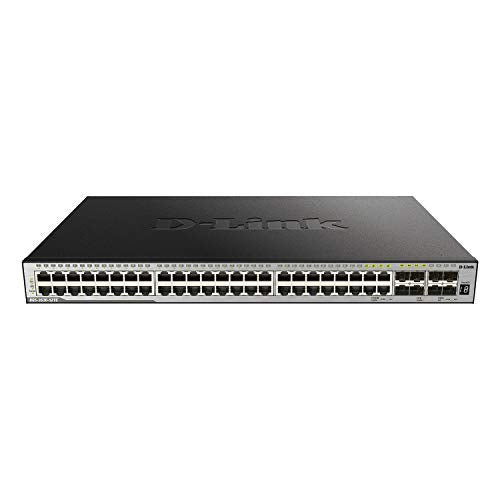 D-Link DGS-3630-52TC/SI - Switch Gigabit Gestionable Layer 3 (44 puertos 10/100/1000 Mbps, 4 puertos SFP Combo, 4 puertos 10GbE SFP+, detección de bucles, apilable, prevención de fuga de datos)