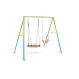 Intex Columpio infantil con asiento y nido, 254x235x200 cm, Regulable en altura, Tubos de acero, Columpios para niños 3-10 años, óptimo para juego 2 niños, Juegos exterior, Certificado CE (59004)